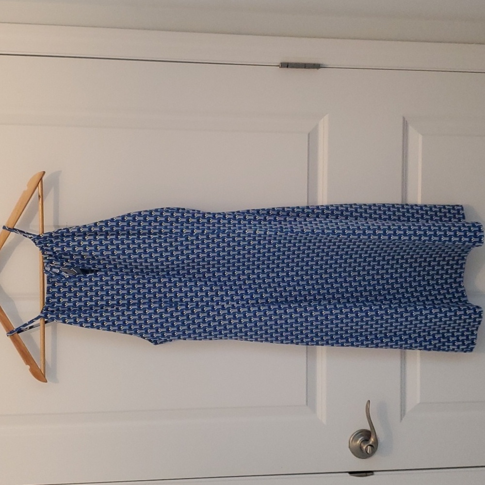 J. McLaughlin Halter Dress, Blue & White, Size L - Picture 4 of 10